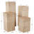Wood Pillar Style Brown Pedestal Table With Various Sizes Set