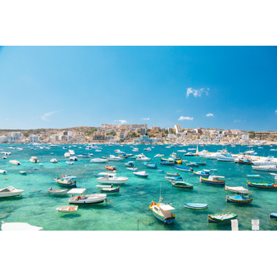 Boats in Bugibba Bay, Malta by Danilovi