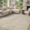 Tapis d'intérieur beige antidérapant à motif floral pelucheux et doux