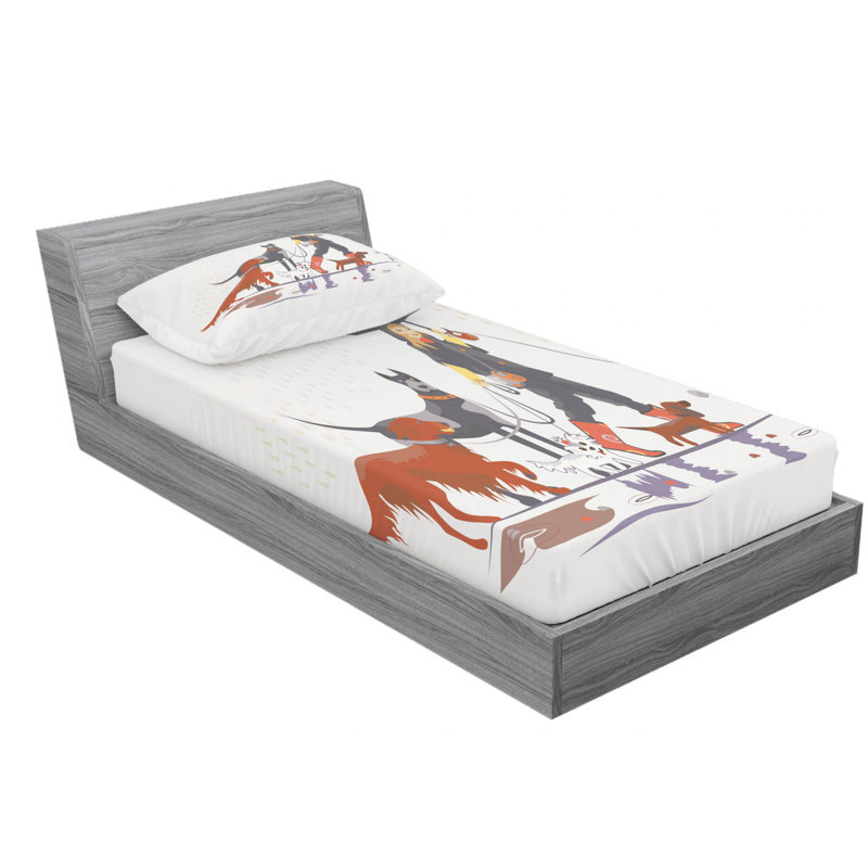 Microfiber Sheet Set, Twin Sheet Set with Fitted Sheet