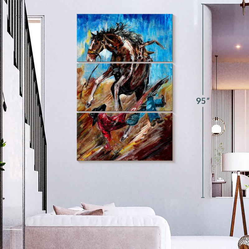 Lelar Fallen Cowboy, 74" H x 48" W