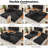 Compression Multifunctional Sofas, Corduroy 78.7 Inch Modern Home Sleeper
