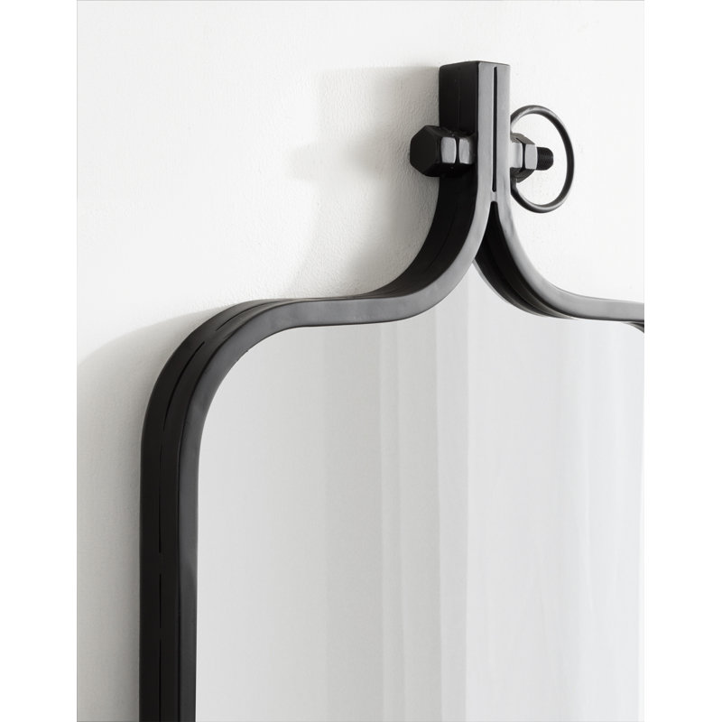 Ristaino Metal Mirror, Black, 48" x 16"