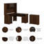Ensemble de bureau d'ordinateur en L 3 pièces Shelonda-1273770164