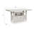 Lea Counter Height Dining Table, Wine Racks, 72 Inch Antiqued White