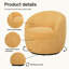 Fauteuil demi-tonneau pivotant en sherpa Gwenlyn 360-106839951