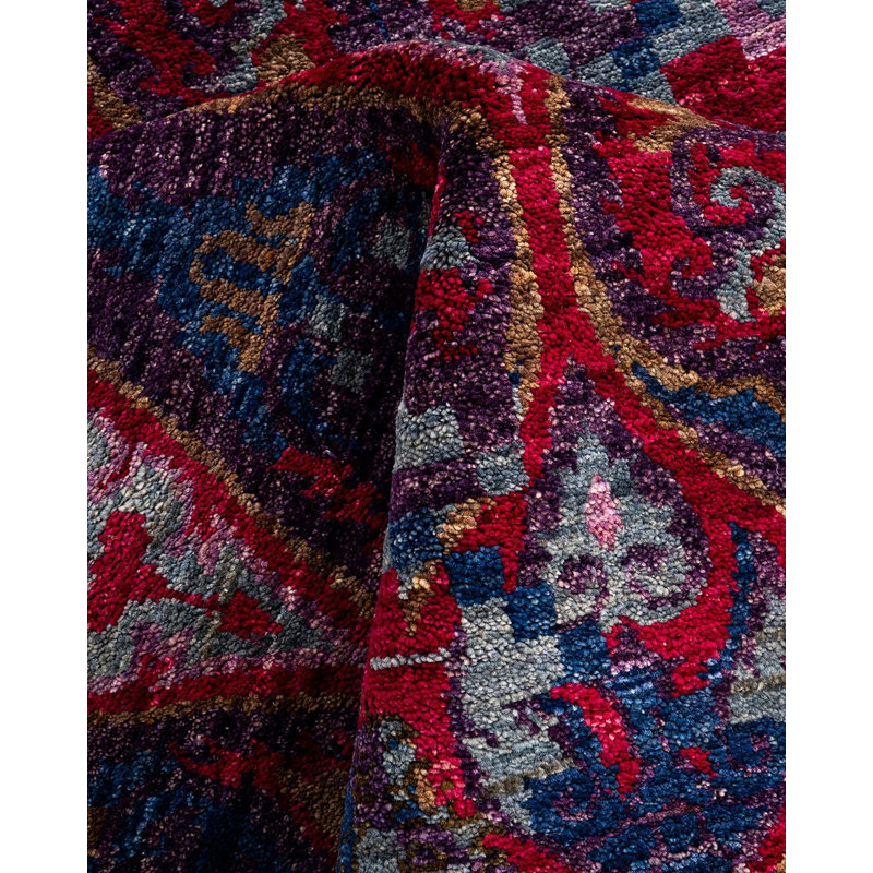 Overyed One-of-a-Kind Rectangle 4'1" X 6'1" Hand Knotted Area Rug