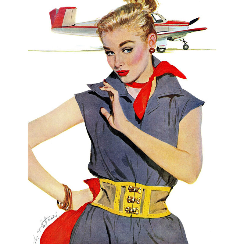 31" x 24" Airplane Transportation Canvas Art Print