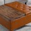 Repose-pieds carré en bois massif avec rangement 31,5 po Marcelles-146959364