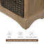 Commode décorative Gerritt, armoire en rotin, buffet, console en rotin, commodes de rangement Farmhouse-2113461611