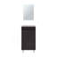 Armoire de salle de bain à miroir Brady, une porte, deux tablettes, noir-123690061