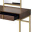 Bureau de coiffeuse en bois avec miroir