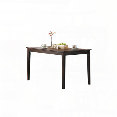 Table à pieds rectangulaire avec finition espresso