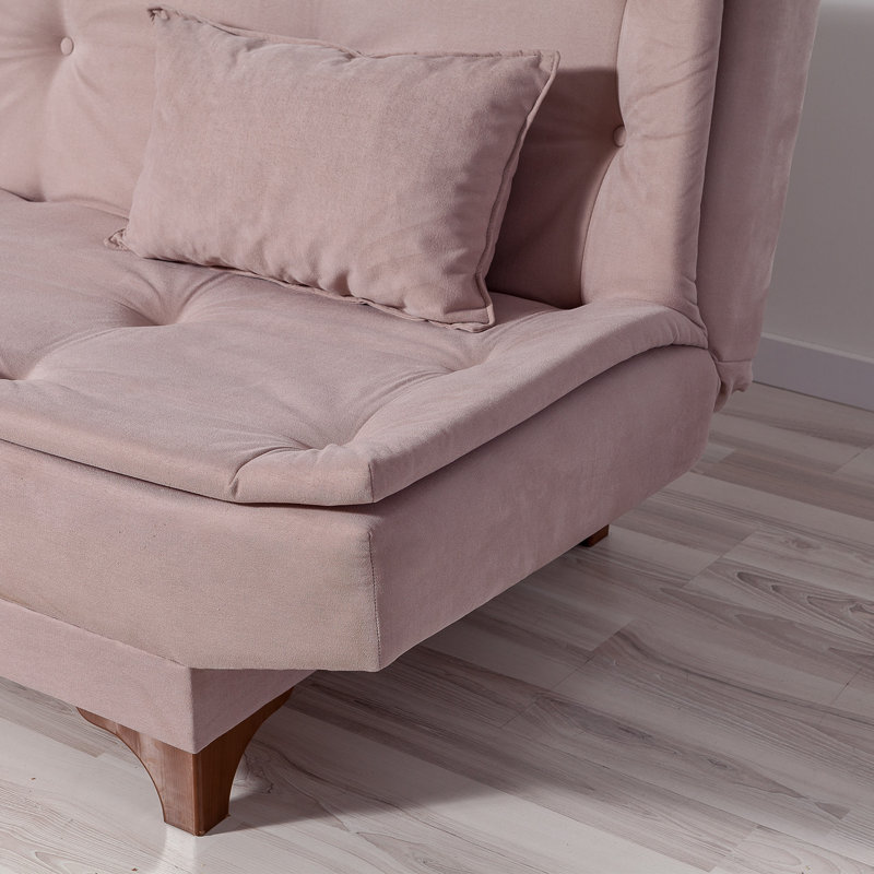 Canapé-lit sans accoudoirs de 74,8 po Cropsey, Polyester de roche