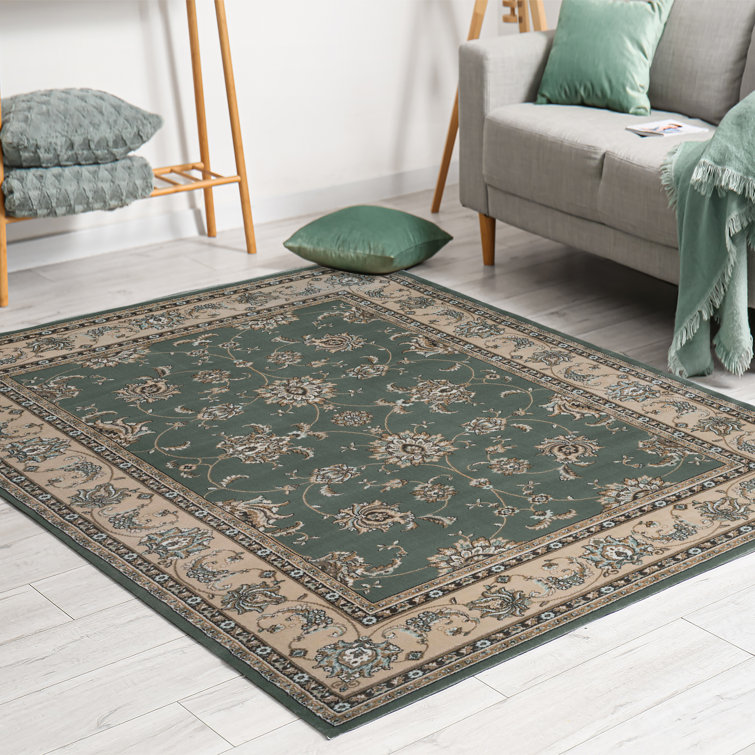Tapis oriental vert Ackermanville