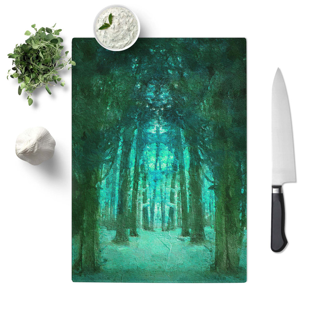 Glass Forest Arch in Abstract Chopping Board