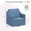 Upholstered Swivel Armchair-1899608139