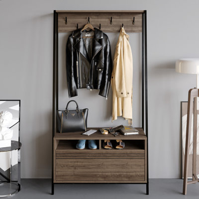 Cesarea Hall Tree with Bench and Shoe Storage