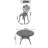 7 Aluminum Outdoor Dining With Black Finish Furniture Frame And Fatigue-Relieving Design