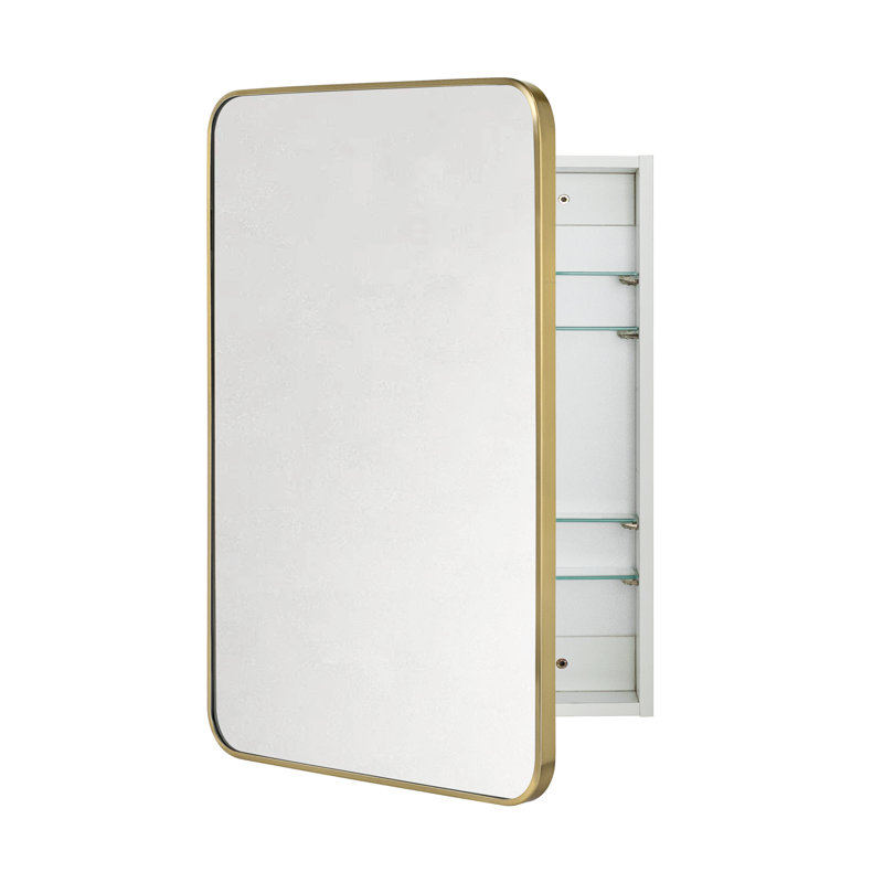 Armoire à pharmacie encastrée ou à fixation en surface avec tablettes réglables Garnes, H 30 po x l 24 po x P 4,84 po