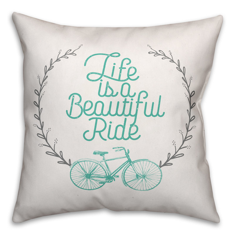 Life Appliqued Throw Pillow