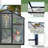 Thicked Polycarbonate Greenhouse, Greenhouse With Double Flush Door, Rain Gutter And Ventilation Window, Green House For Sunroom, Garden, Backyard, Walk-In Large Winter Greenhouse-113697938