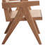 Fauteuil d'appoint beige et naturel