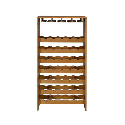 Hanzi Wine Rack, Oak Finish