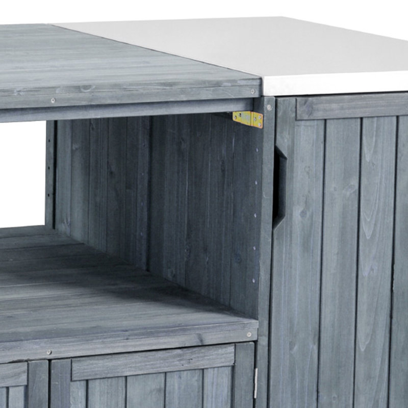Îlot de cuisine avec évier 75,4 ", Bleu