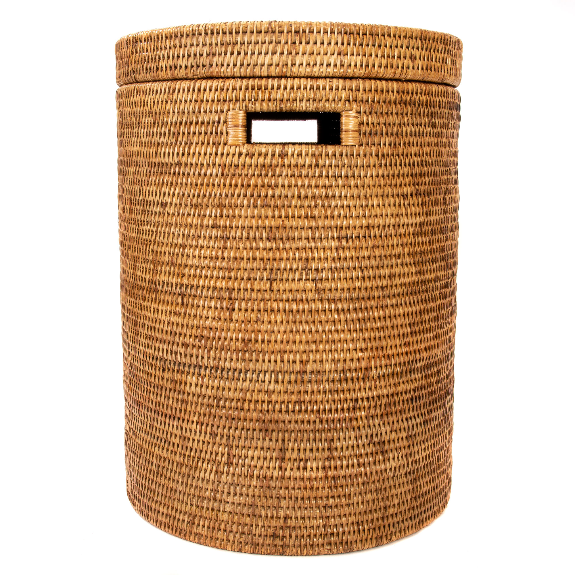 Kana Wicker Laundry Hamper, Honey Brown