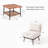 Benno 3-Piece Modular Patio Conversation Set with 2 Armless Sofas and Coffee Table 