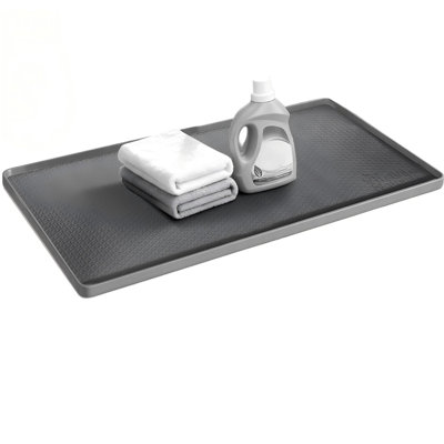 Washer Dryer Topper Flexible Silicone Mat,Gray
