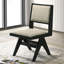 Contemporary 7Pc Black Dining Set Rubber Wood Dining Table W 2X Arm Chairs And 4X Side Chairs