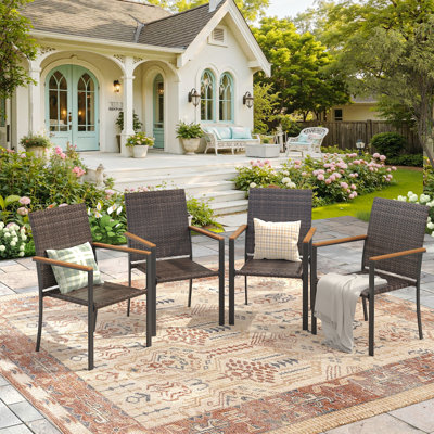 Patio Wicker Dining Chairs