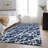 Premium Machine Washable Cerrito AMF501 Navy Rug-103838017