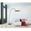Rushell 82'' Black LED Arched Floor Lamp with USB-578184026
