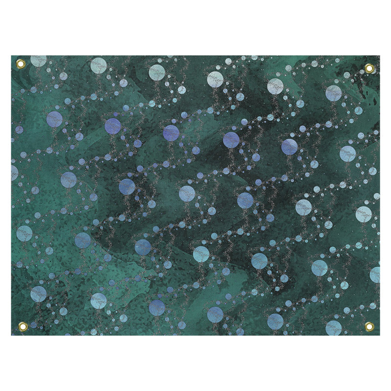 Tapisserie murale dégradé planets stars, H 27,5 po x l 37,5 po