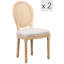 Ensemble de 2 chaises en bois avec sièges en tissu RICHELIEU-855267589