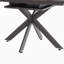 Table de salle à manger extensible noire 62,4 "à 78,15", pieds en X modernes
