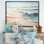 «Golden and Blue Beach Tranquility I» - art mural plage côtière