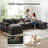 Boneless Modular Sectional Sofa, Double-Layer U-Shaped Cushion Cloud Comfort Couch-646624358-643902668