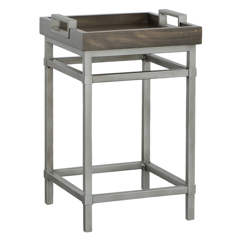 West Camden Solid Wood Tray Top End Table, 22" H x 14" W x 14" D