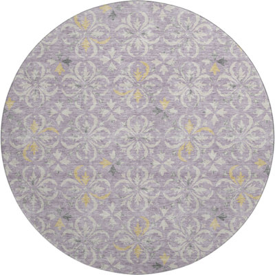 Premium Machine Washable Prisco Lavender Rug