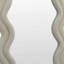 Miroir de plancher Izy, 63 po, cadre abstrait beige clair, bois