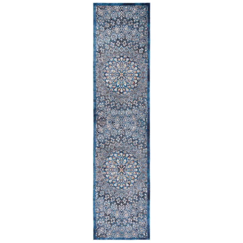 Aria Performance Floral Rug, Runner 2' x 8'