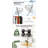 4-Tier Adjustable Corner Shower Caddy Tension Pole, Rust-Resistant, 47-121 Inch, No-Drill Installation, Silver Gray-1393852007