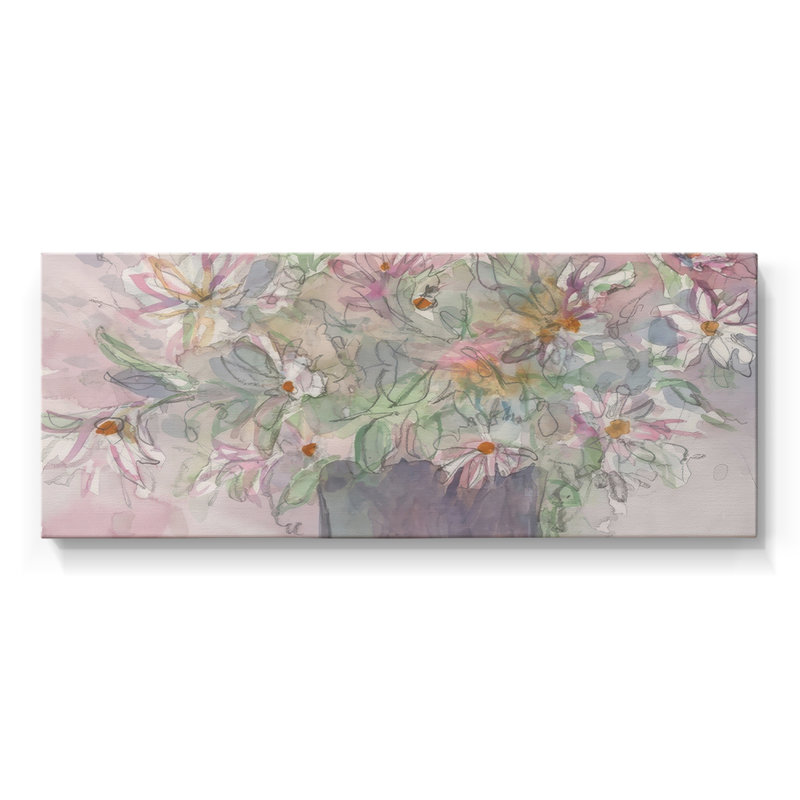 Flowering Bloom Moments I - Toile tendue avec châssis - Prêt à accrocher, H 12 po x l 30 po
