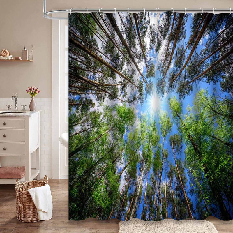 Rideau de douche Pine Forest, L 72 po x l 84 po