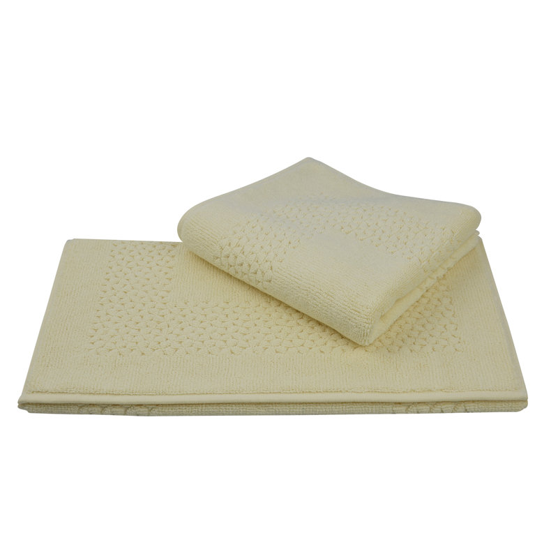 Depue Turkish Cotton Bath Rug, Ivory
