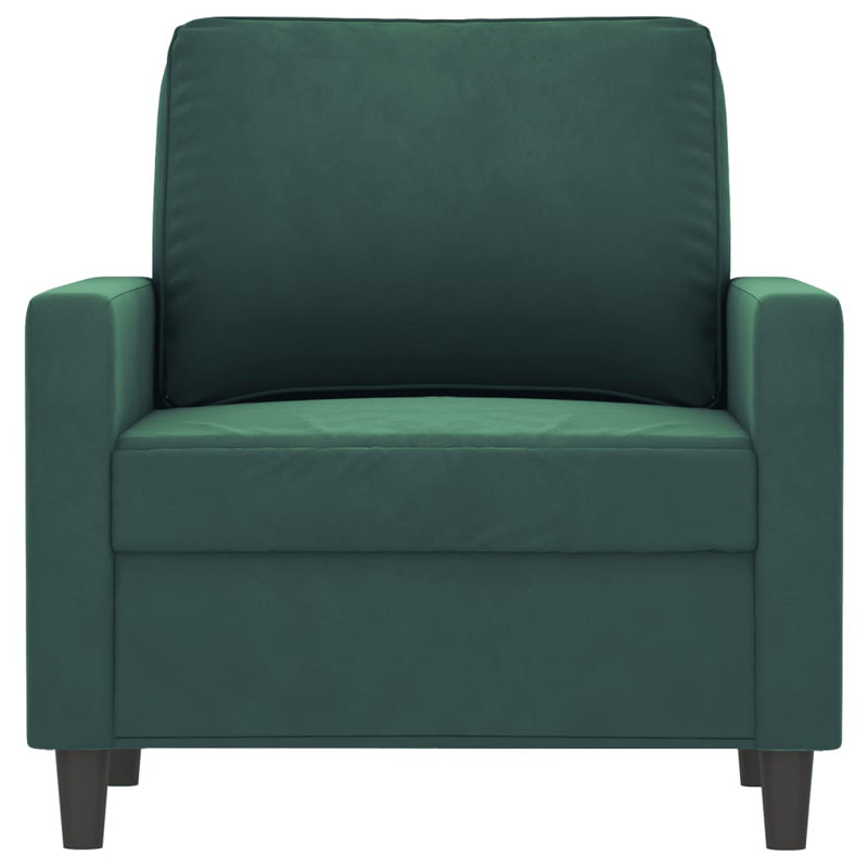Douam 30.7" Upholstered Sofa, Dark Green 100% Polyester